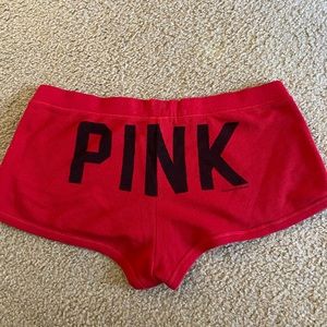 PINK Red Sleep Shorts